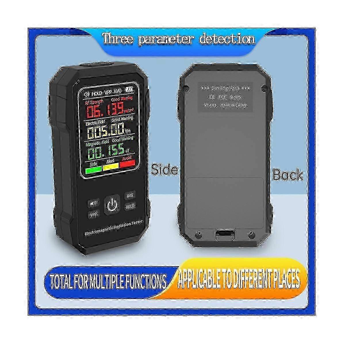 Electromagnetic Radiation Detector Electric Magnetic Field Tester Meter RF Strength Detection Devic 2025