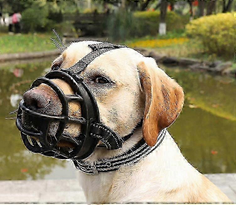 Physiological Dog Muzzle, Rubber, Adjustable, Comfortable, Xxl Size 2025