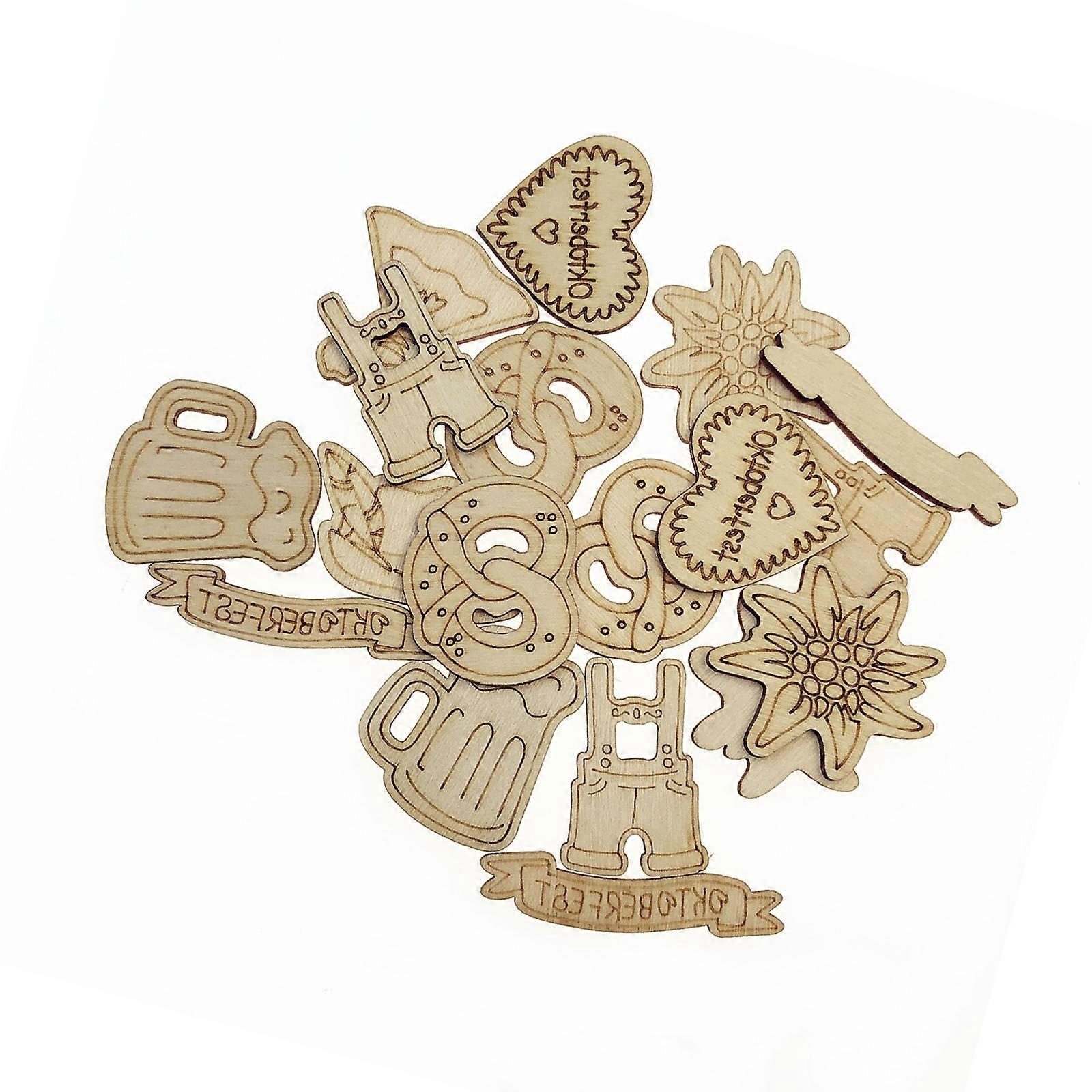 Natural Wood Slices For Oktoberfest Table Decorations DIY Craft Projects Unfinished Blank Materials Table Decors Multicolor