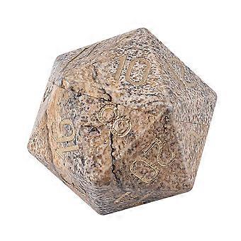 1 st färgglada 20-sidiga naturliga kristalltärningar rollspelsbordsspelstärningar polyedriska tärningar för bordsspelare röd grön sten