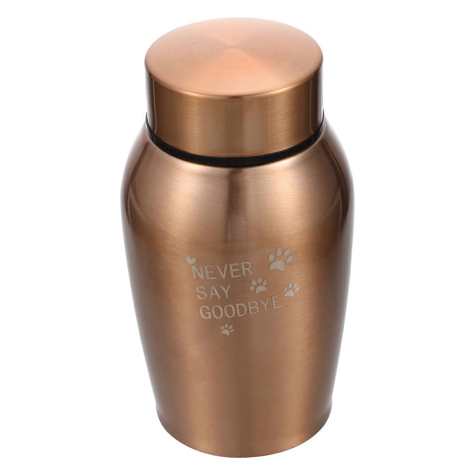 Pet Bone Ash Container Golden Metal Bone Ash Box for Storage