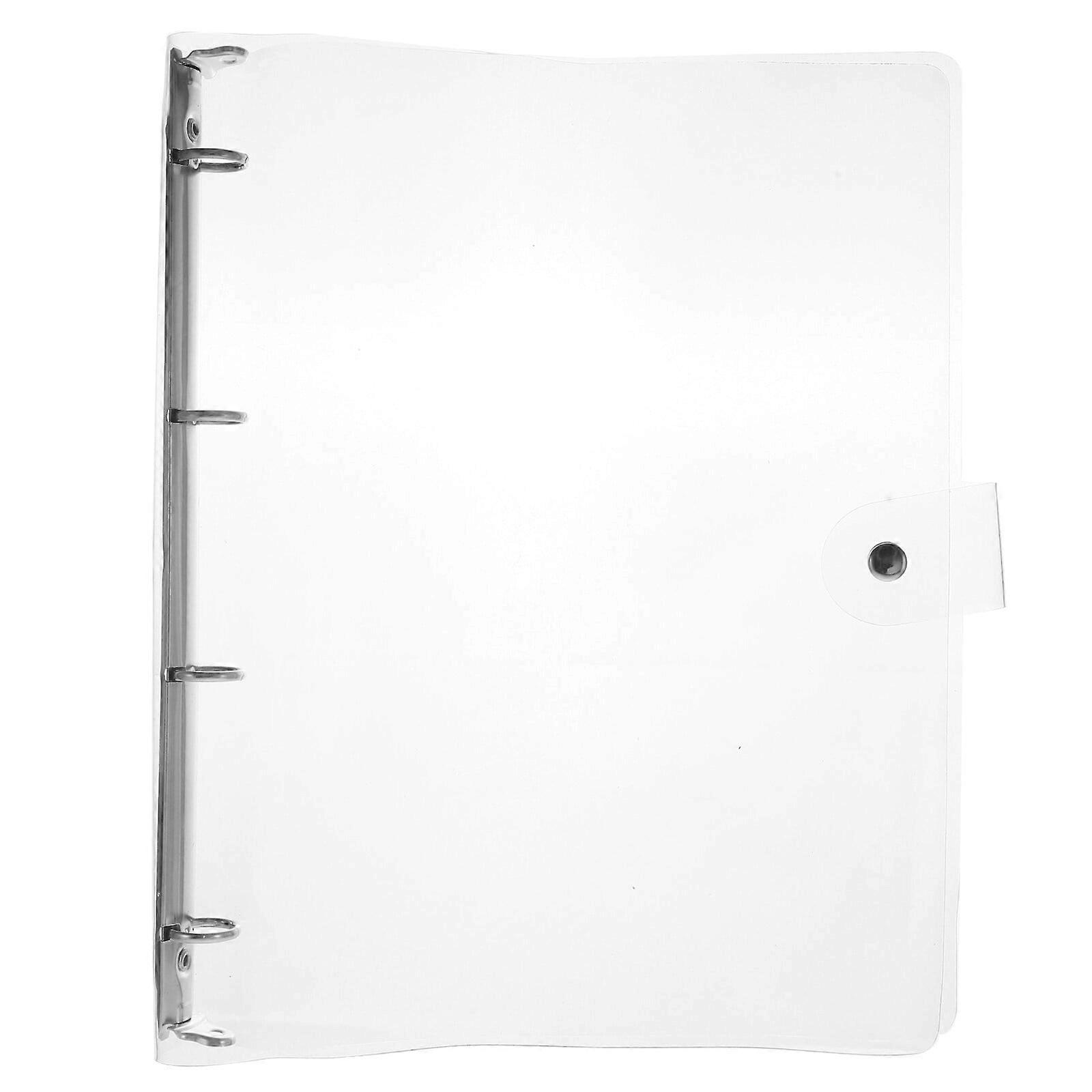 Binder Notebook Cover Transparent Pvc Plastic Case A4 Folder Ring Loose-leaf Shell Binders for School Aesthetic