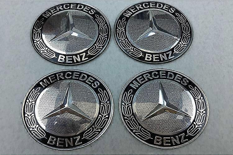Αυτοκόλλητο καλύμματος κέντρου 65mm για Mercedes-Benz - 4 τεμάχια μαύρο