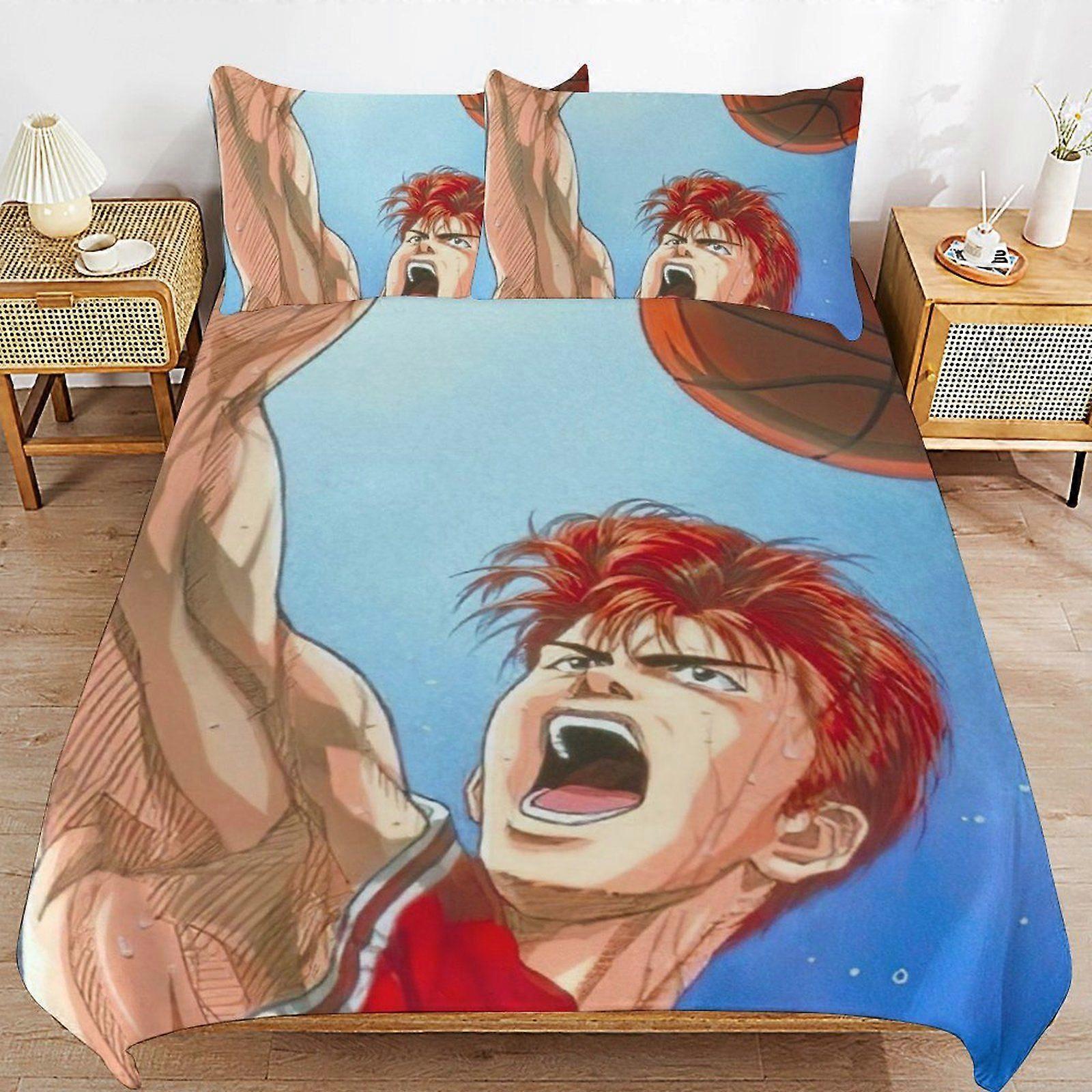 u538 Slam Dunk Practical Zip Design Smooth Touch Soft Finish Long Use Duvet Cover Sets for Everyday Rest n538