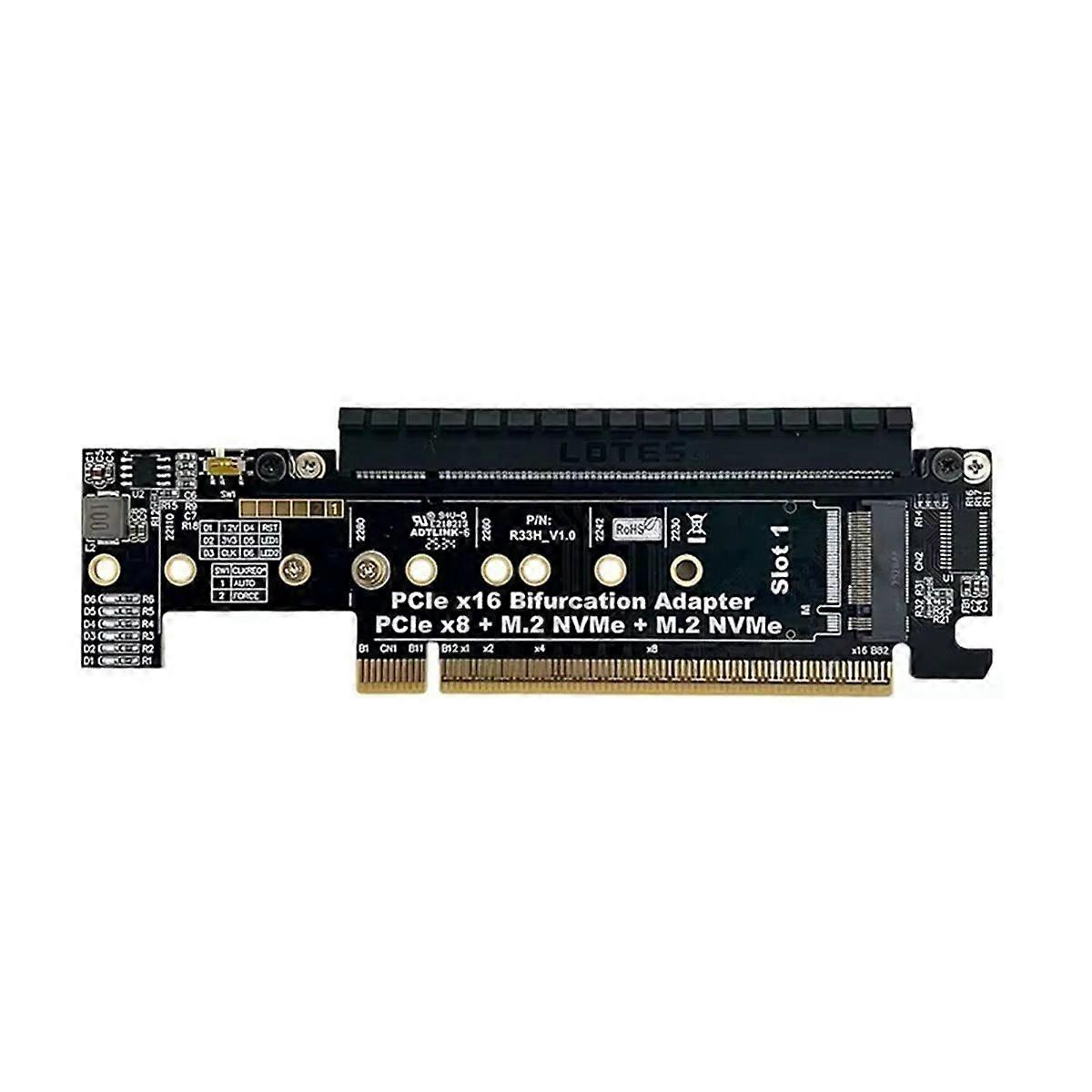 PCIe 5.0 X16 To X8+X4+X4 Split Card
PCIe 5.0 X16 To X8+X4+X4 Split Expansion Adapter Card