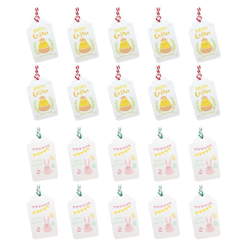 100 Pcs Easter Gift Tags Paper Hanging Tags Eater Hanging Labels Decor Cards