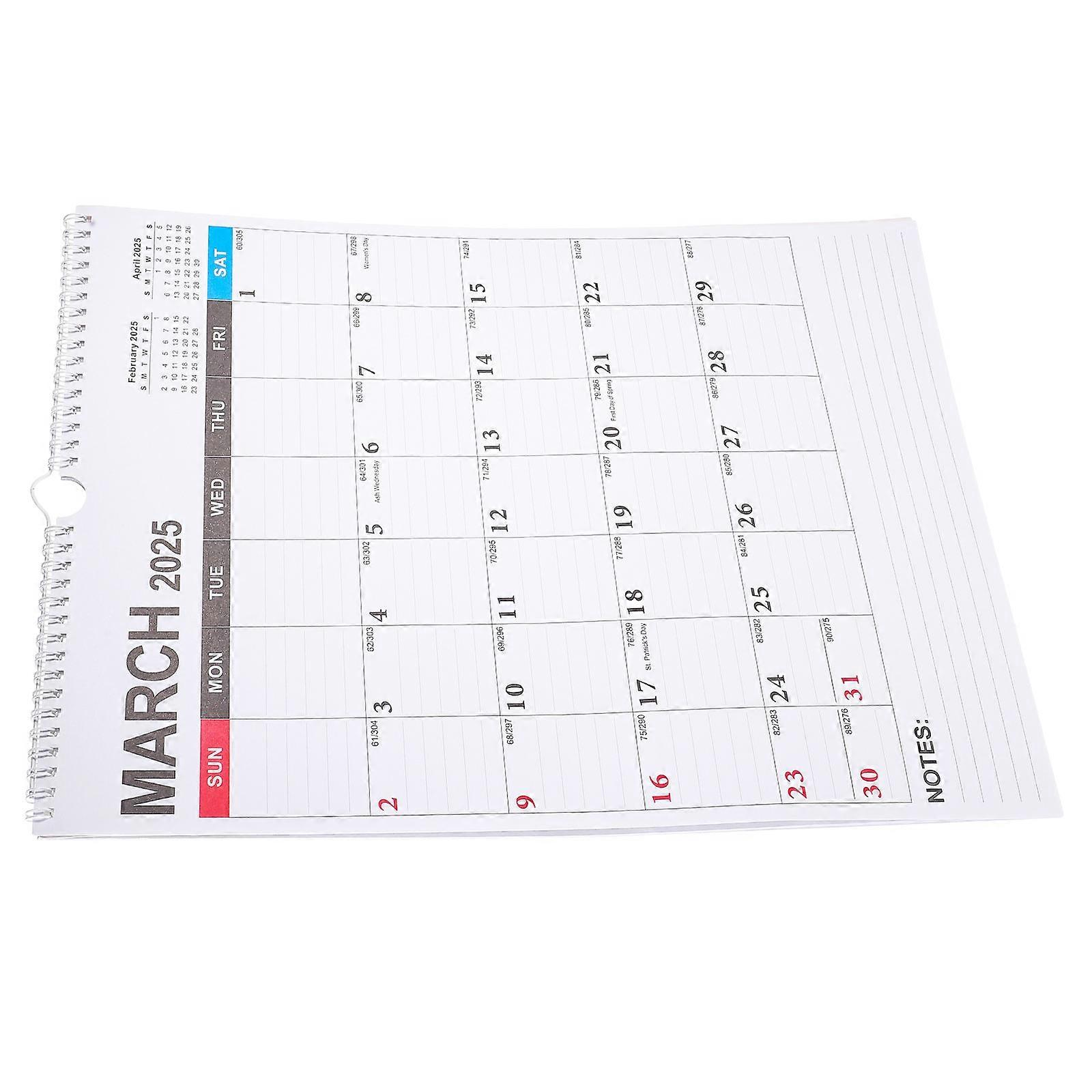 Wall Calendar Count Down Calendar Hanging Calendar Monthly Noting Calendar for Appointment