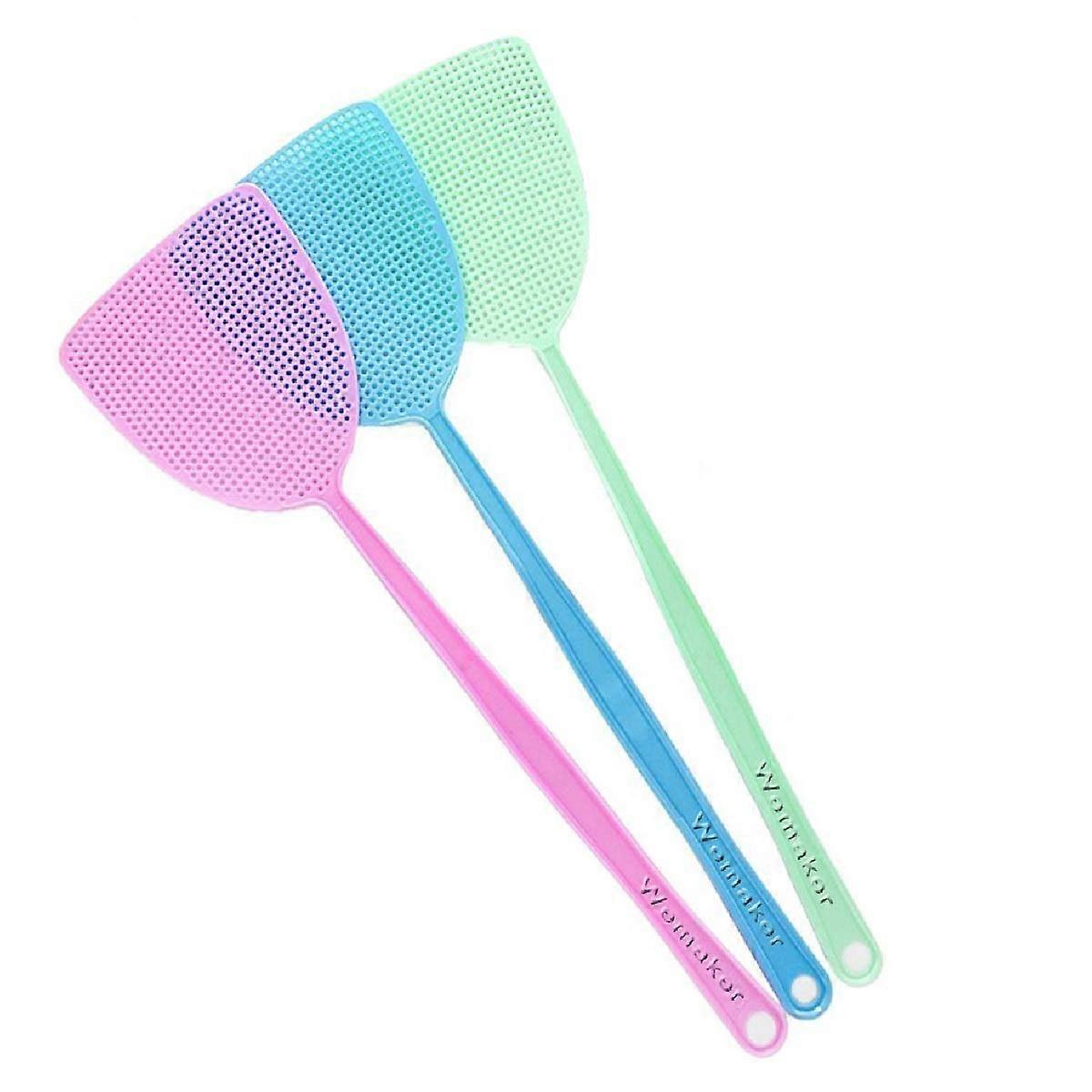 Fly Swatter Set 3 Pack with Long Handle Flexible Plastic for Indoor Outdoor Mosquito Fly Bug Control