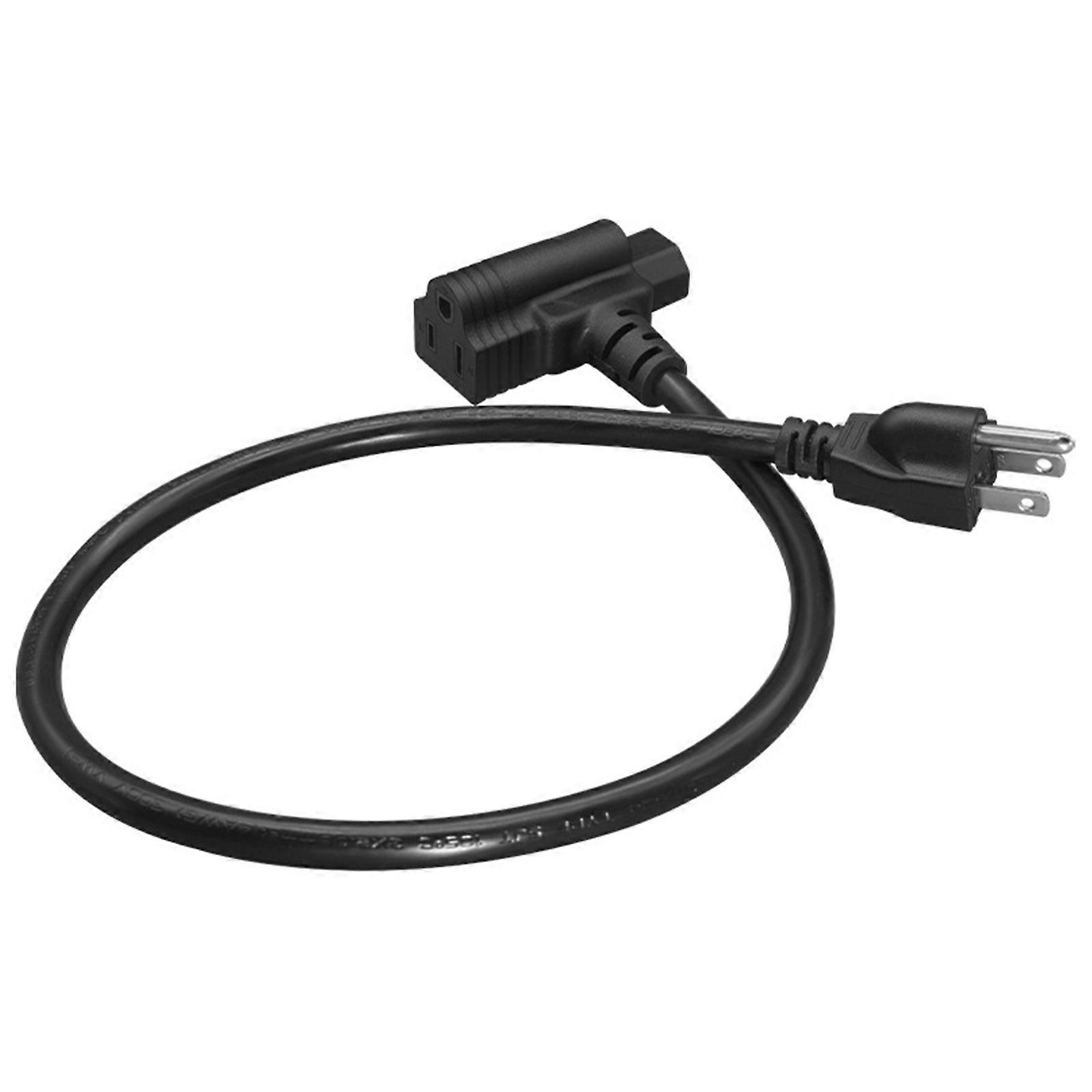 Back Mounted Duplexs Power Cord Replacement Convenient Accessory for Audioes Racks 2ft NEMA 15P Male to C13 IEC320 Multicolor