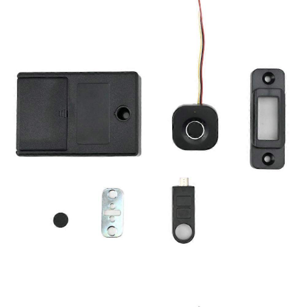 Biometric Fingerprint Lock Black Keyless Cabinet Lock Smart Drawer Locks Anti-Theft Door Lock