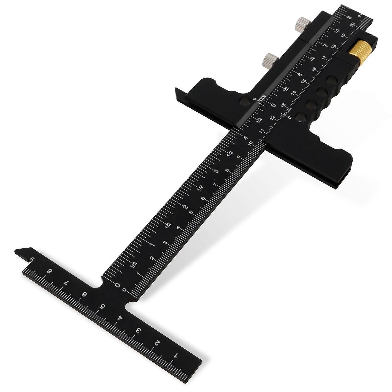 Grusce Woodworking Scriber - Precise Scribing Ruler, Aluminum Alloy Marking & Measuring Tool, Reusable Multipurpose Line Drawing Ruler