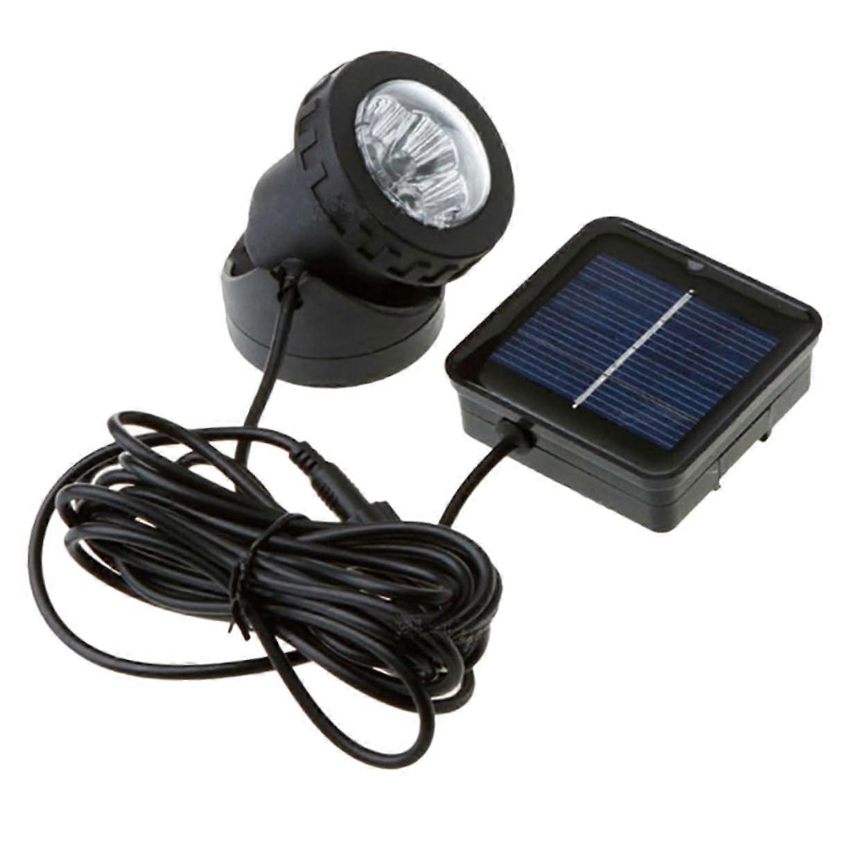 Solar Powered Underwater Fish Tank Light Warm White for Pool Garden Deck Party Camping