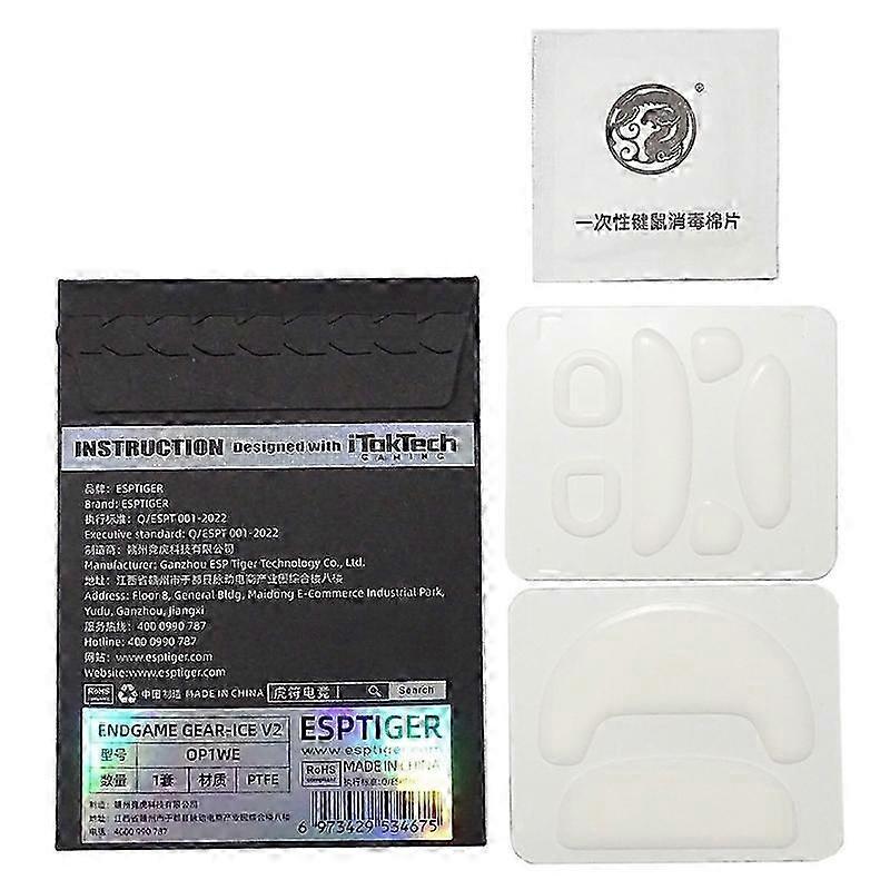 1Pack Ice V2 Version Esptiger Gaming Mouse Feet Sticker Mouse Glide Curve Edge Replacement for ENDGAME GEAR OP1W Mouse
