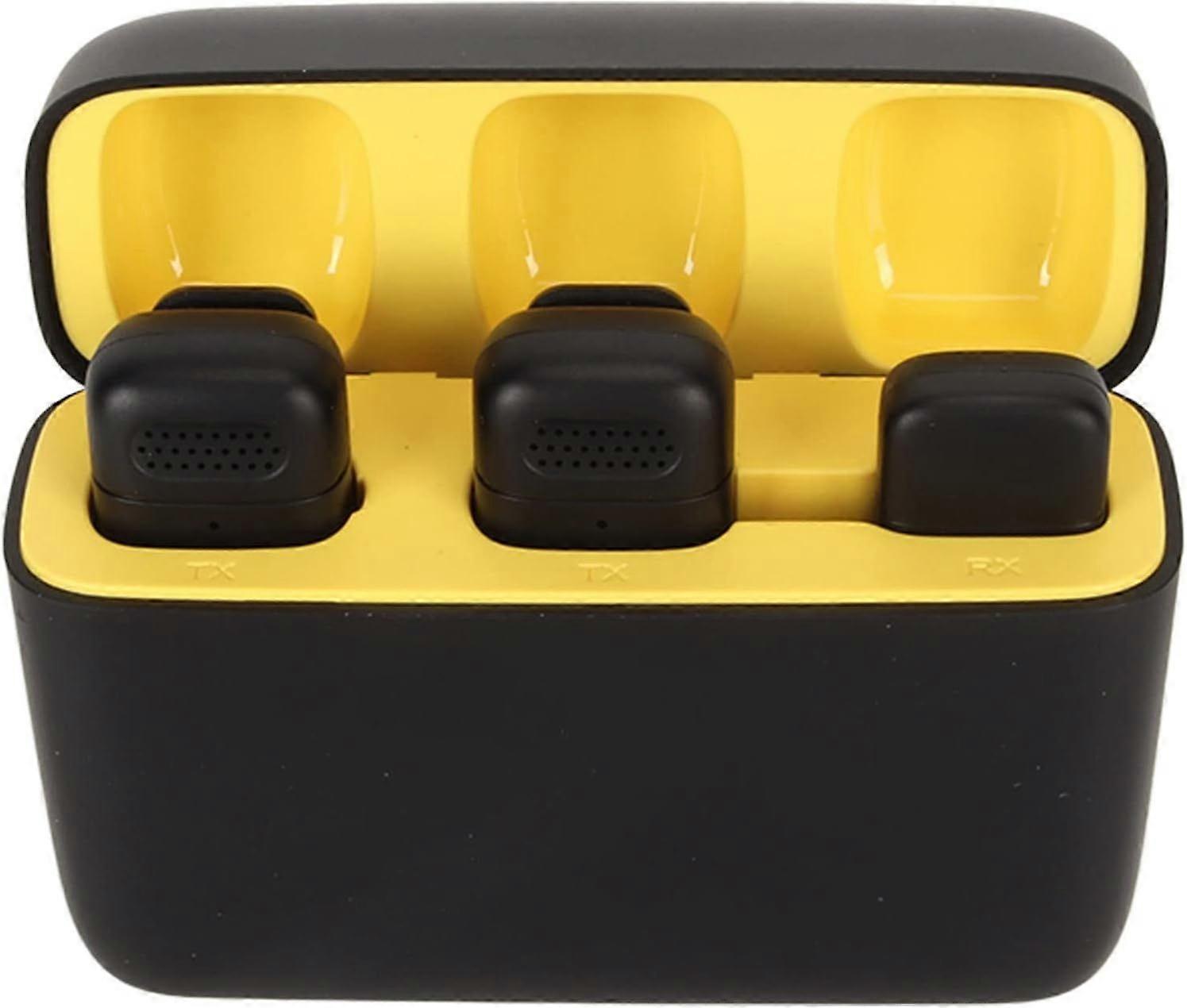 Wireless Lavalier Microphone with Noise Reduction, Mini Lapel Mic and Charging Case