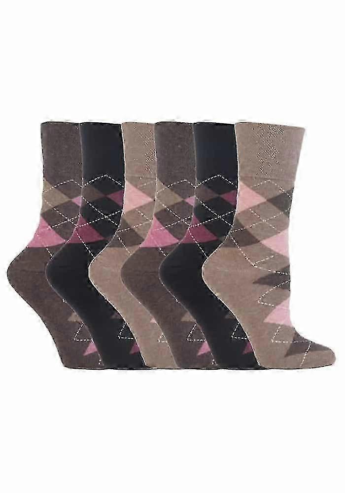 6 Pk Ladies Non Elastic Socks 4-8z
