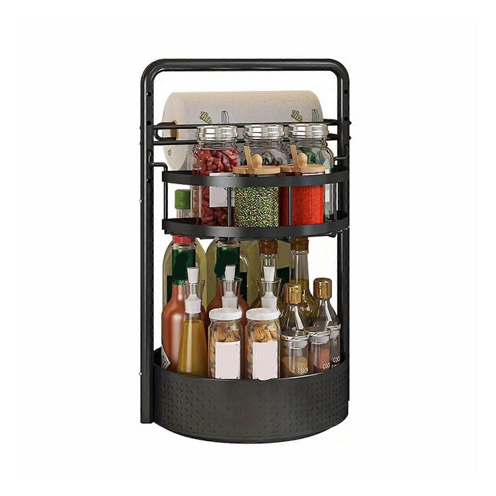 Spice Rack 360 Degree Rotating MultiTier Organizer for Kitchen Countertop and Cabinet Storage