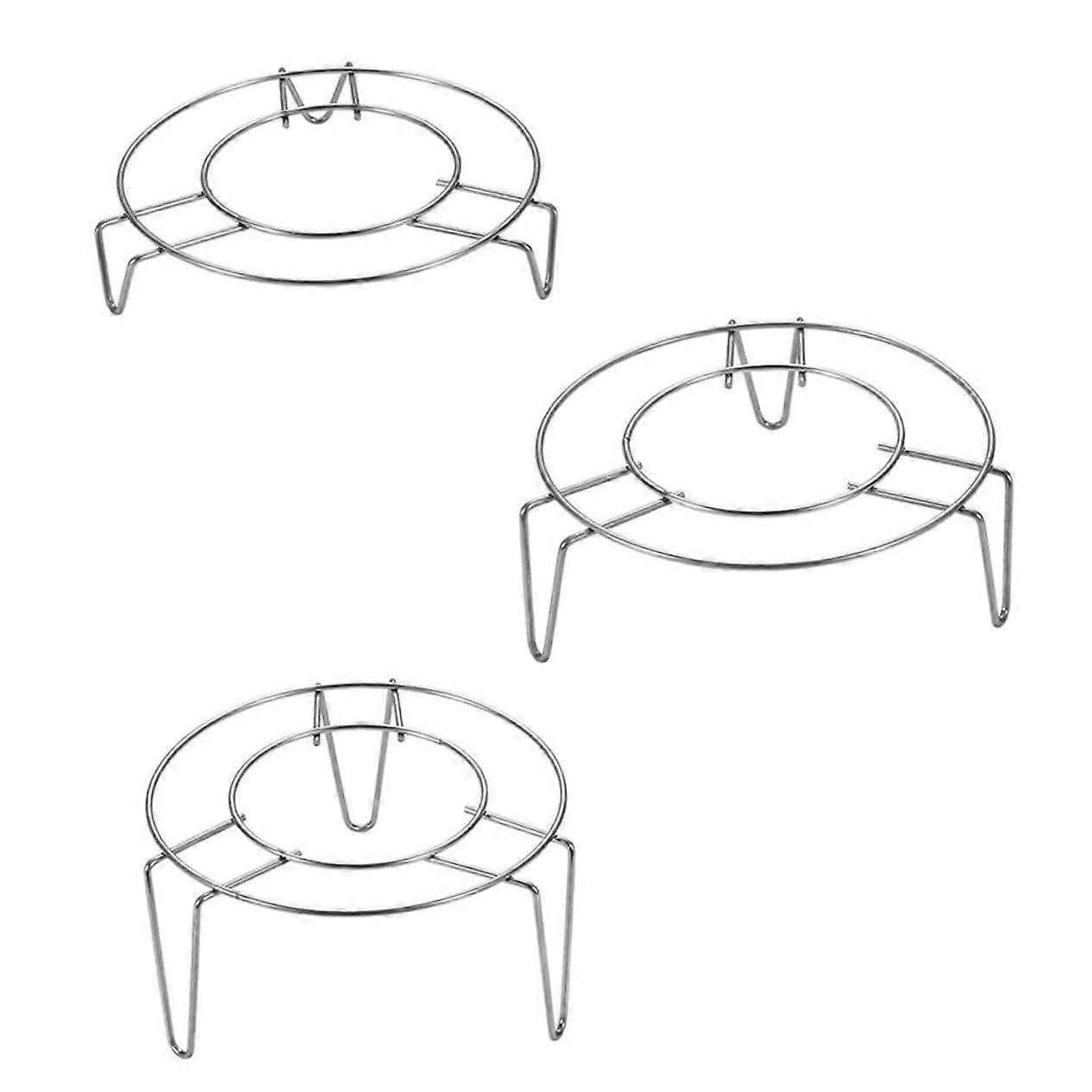 3pcs Stainless Steel Steamer Rack Set for Dumplings, Fish, Vegetables and Kitchen Cooking