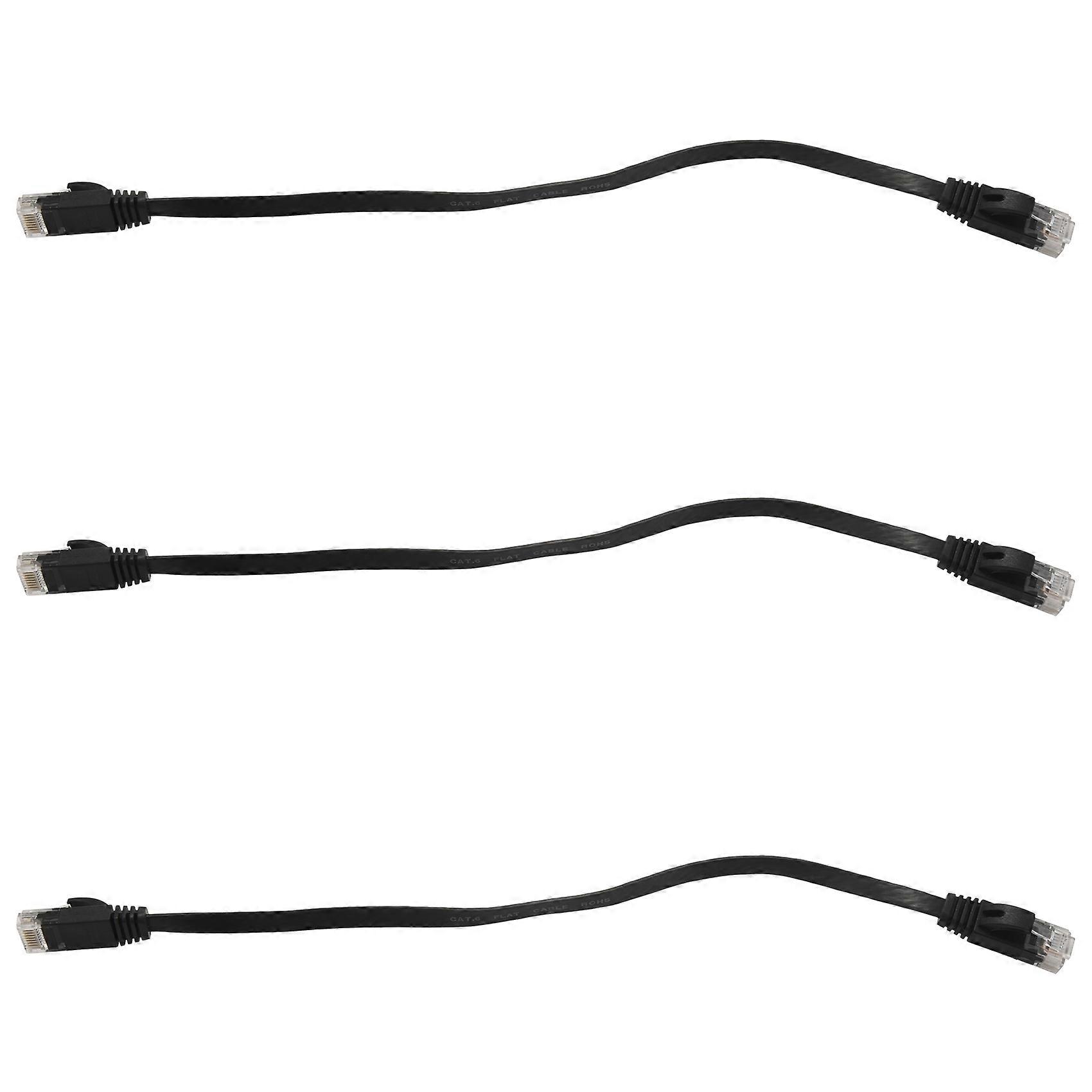 18 Pcs 1 Ft Flat Internet Network Cable Solid Cat6 High Speed Patch Lan Wire with Snagless Rj45 Connectors