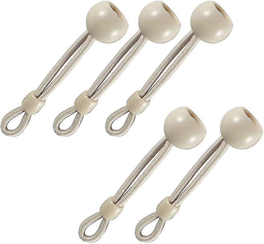 5pcs Ball Bungee Cords Bungee Tie Down with Elastic String Replacement for Blinds,Tents,Tarp Beige 5PCS