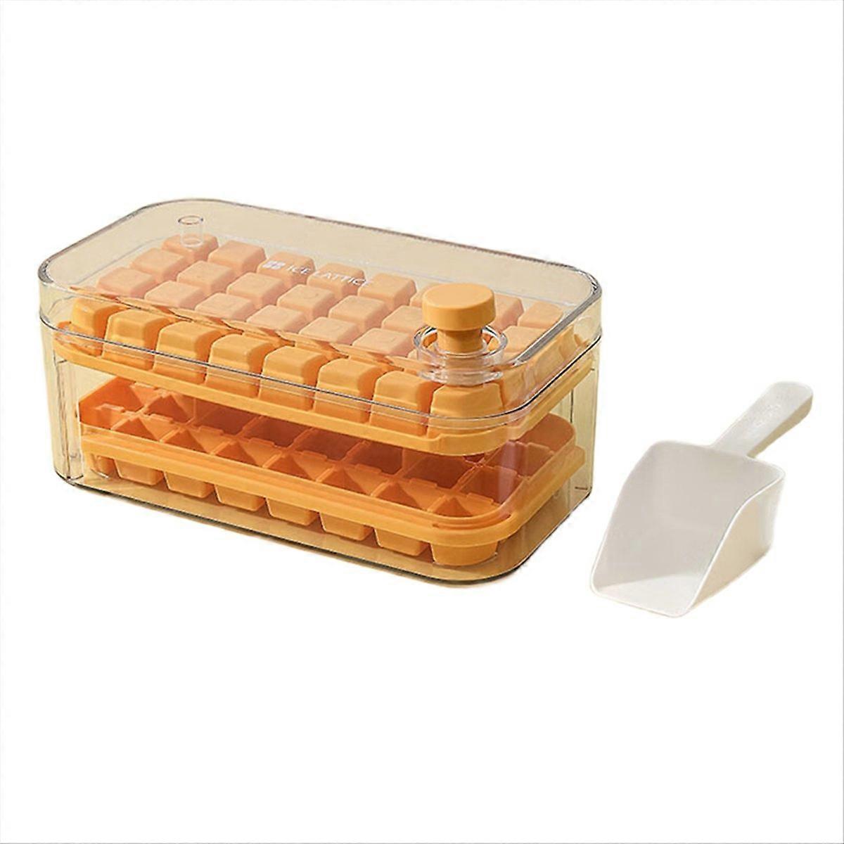 Ice Storage Box Mold Household Ice Maker Artifact Orange