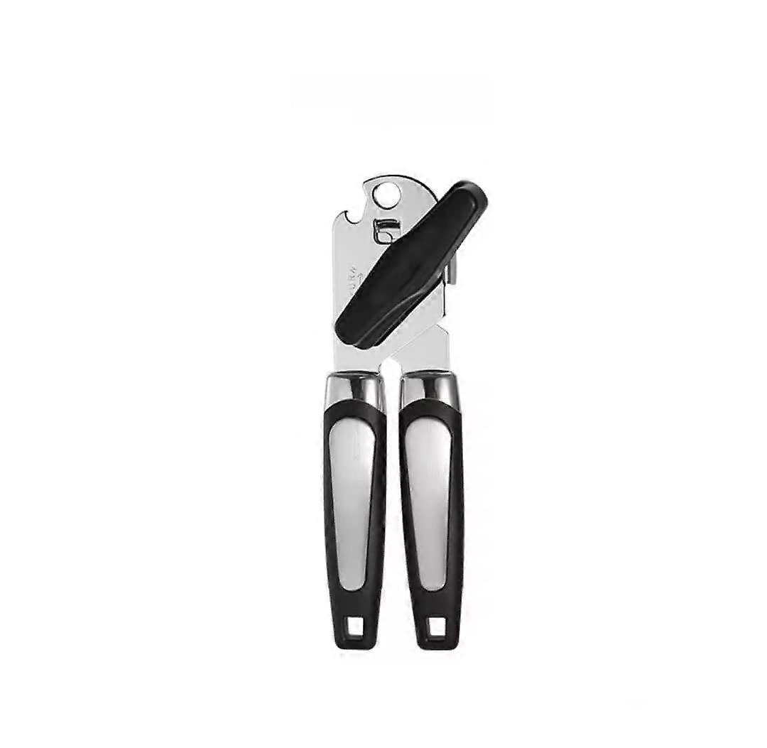 Manual Stainless Steel Can Opener with Ergonomic NonSlip Grip, 3in1 Can Bottle Jar Opener for Kitchen
