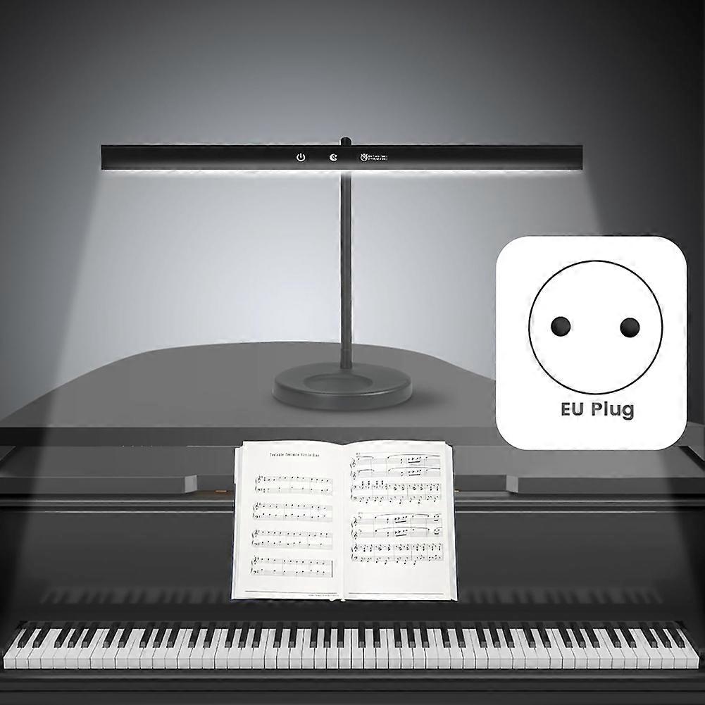 Dimmable LED Piano Light, 2-in-1 Clamp Base Piano Lamp Flexible Gooseneck with 3 Colors Modes, Adjustable Height EU Plug