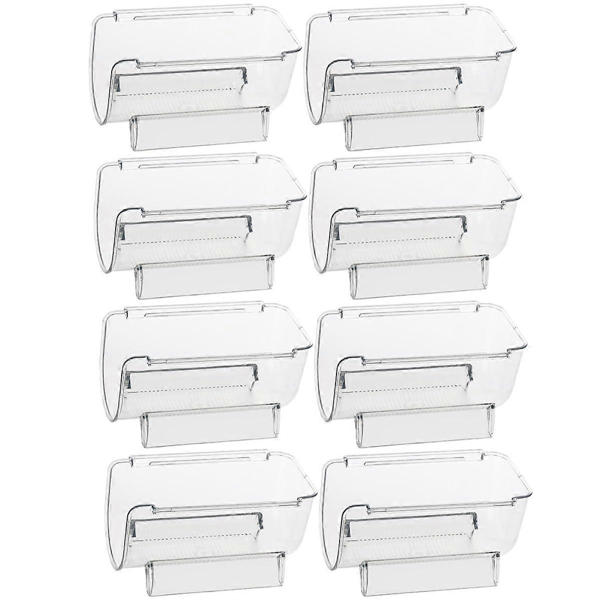 Wine Bottle Rack 8pcs Acrylic Stackable Holder for Kitchen Counter and Home Bar Storage