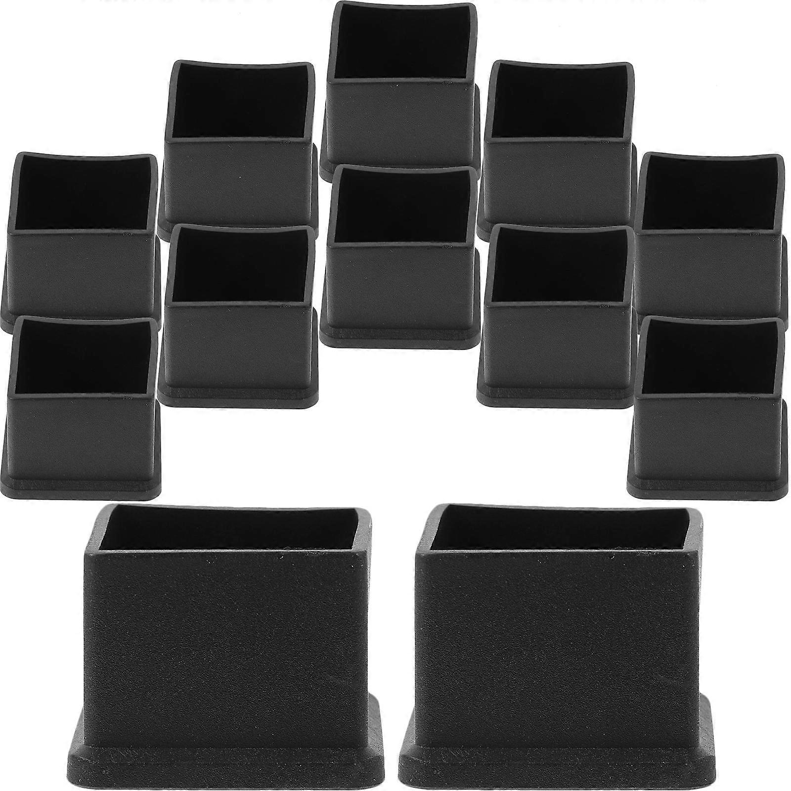 12Pcs Square Chair Leg Covers Floor Protector for Table Sofa and Chair Legs