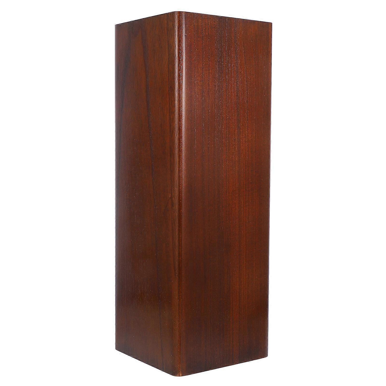Paragüero de madera para decoración, color marrón, gran capacidad de almacenamiento, madera maciza, diseño elegante, funcionalidad versátil, 10,5 pulgadas