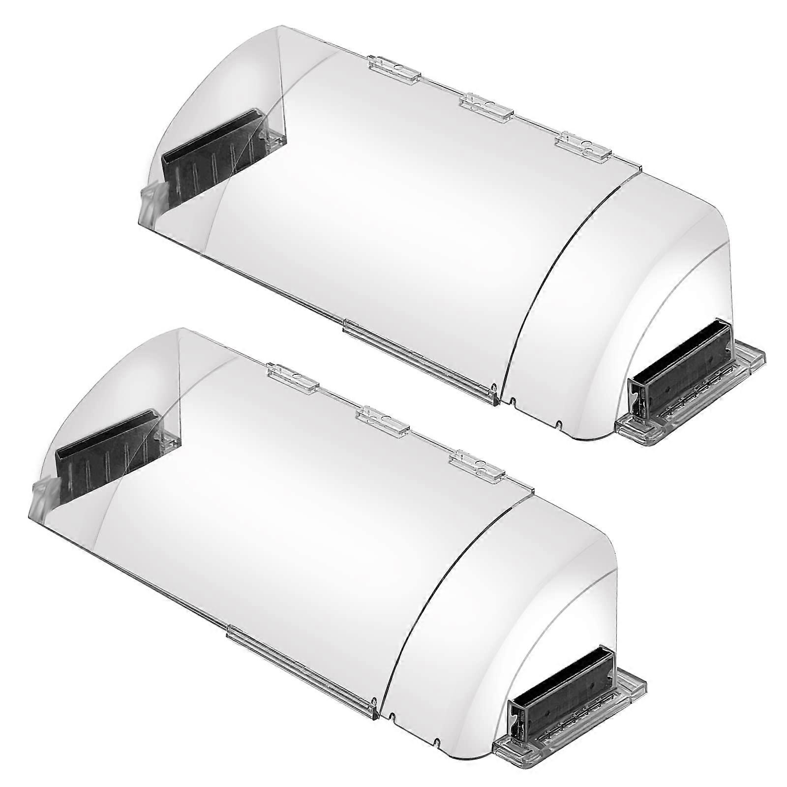 2 Pack Magnetic Adjustable Air Vent Deflector with Expandable Transparent Cover for Energy Saving