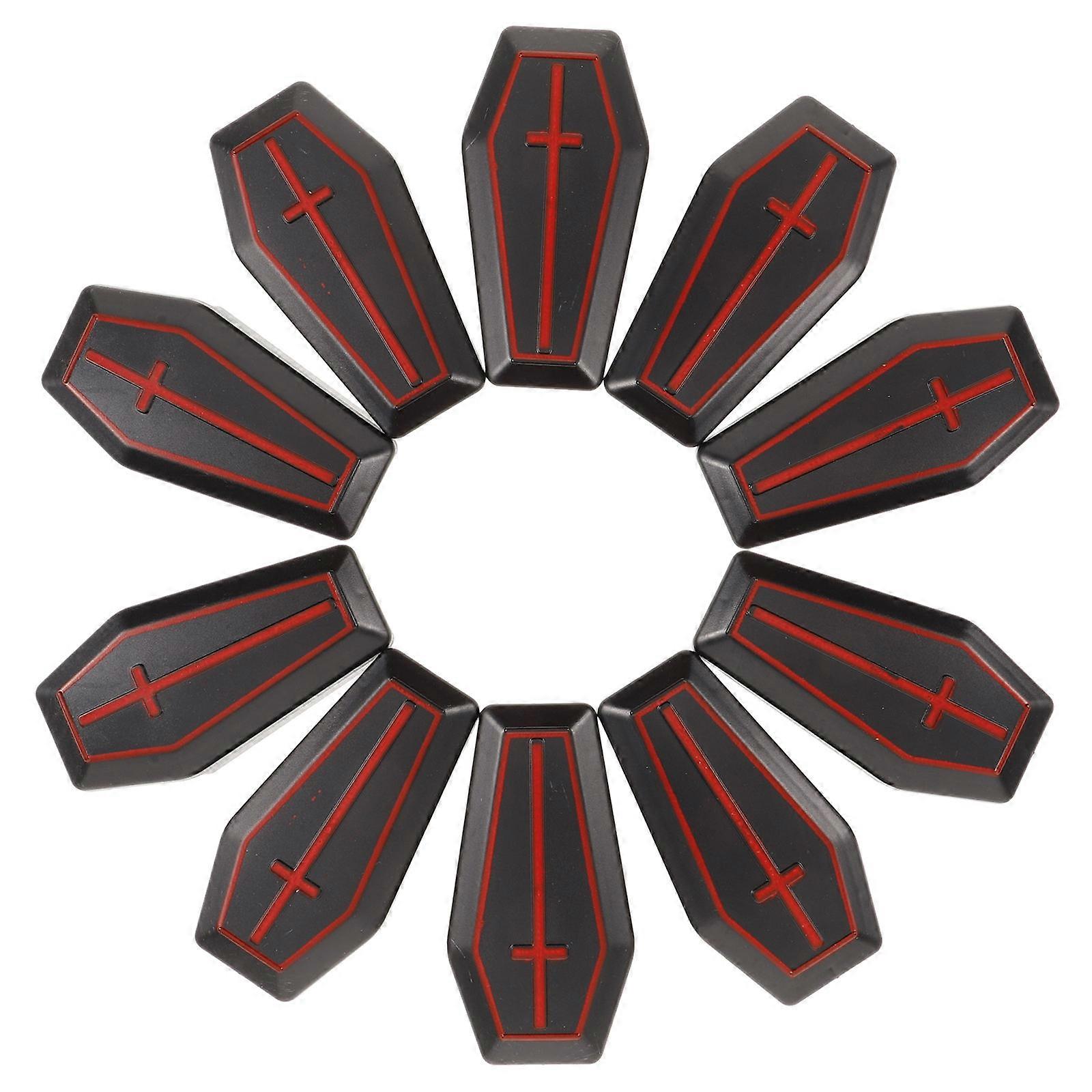 10pcs Halloween Realistic ABS Mini Coffin Candy Boxes for Pranks