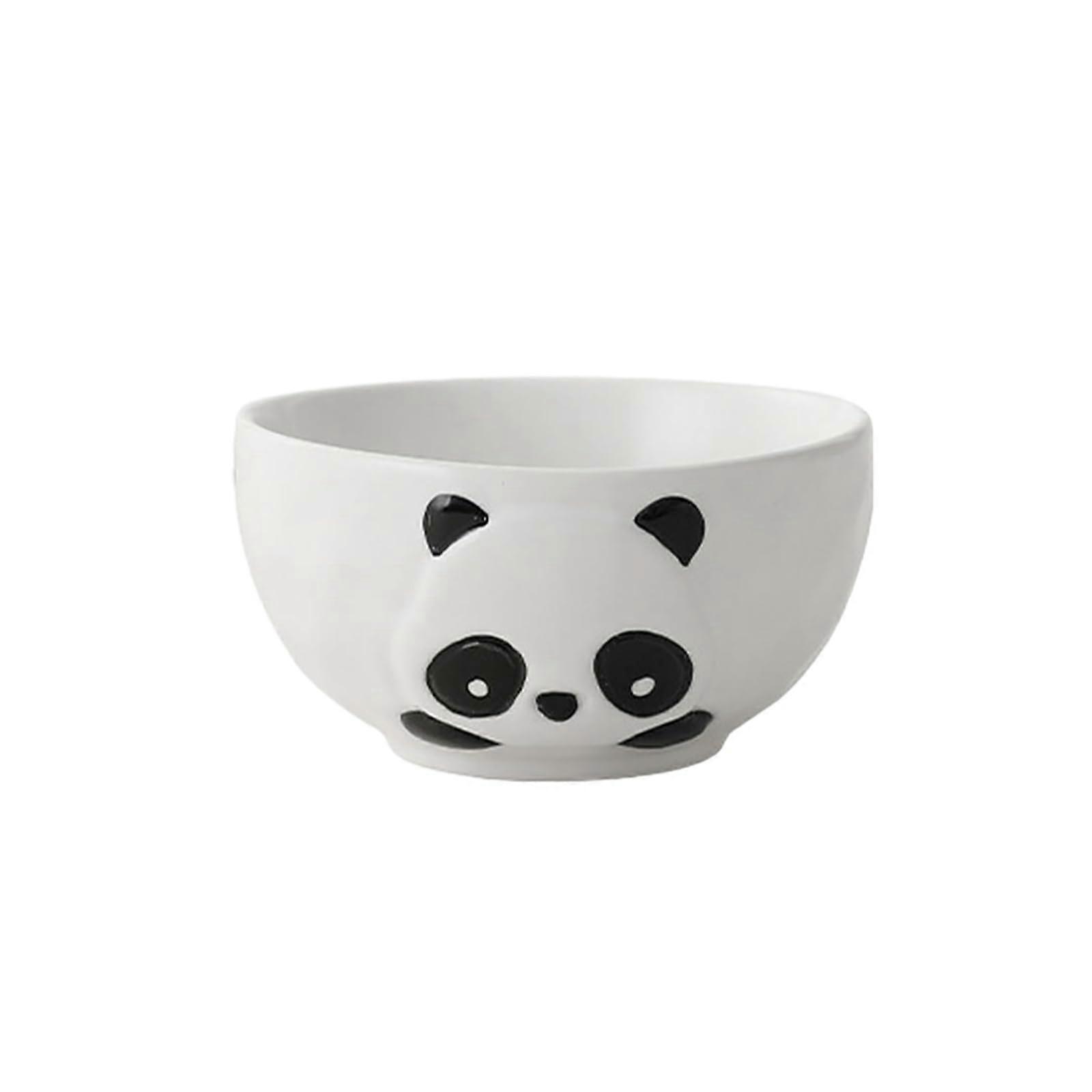 Ceramic Dinnerware Set Cartoon Panda Bowl Microwave Dishwasher Safe Scratch Resistant