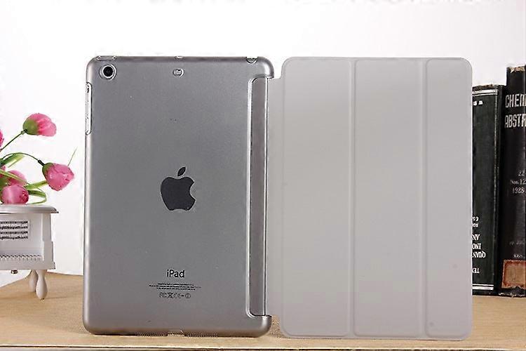 Stylish Case For Ipad Air/5 Gray Leather Tri-fold Elastic Sleep