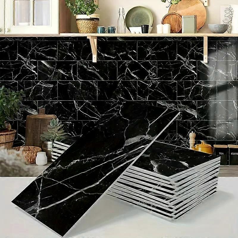 Autocollant Mural �� Motif de Marbre, Carreaux de C��ramique, Clip ��pais, pour D��coration de Cuisine, Imperm��able et Auto-Adh��sif, 16/32 Pi��ce