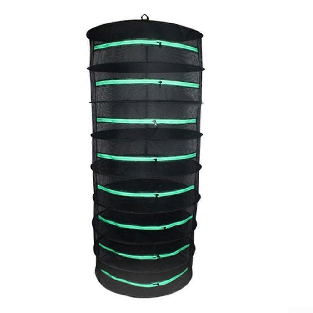 8 Layer Herb Drying Rack with Breathable Mesh Hanging Net, Foldable SpaceSaving Design for Plants