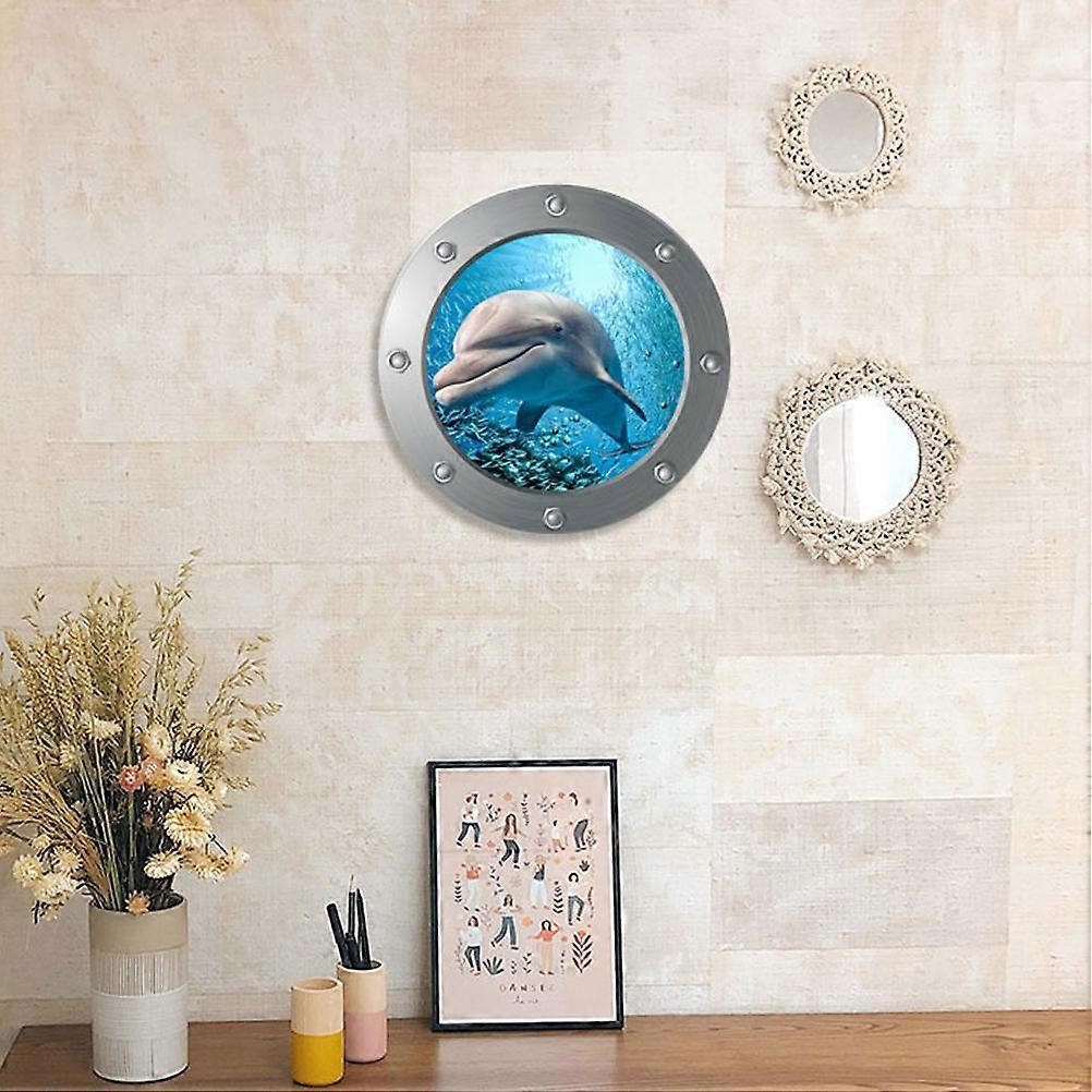 Ocean Landscape Wall Decal for Decoration Featuring 2 Sheets PVC Stickers