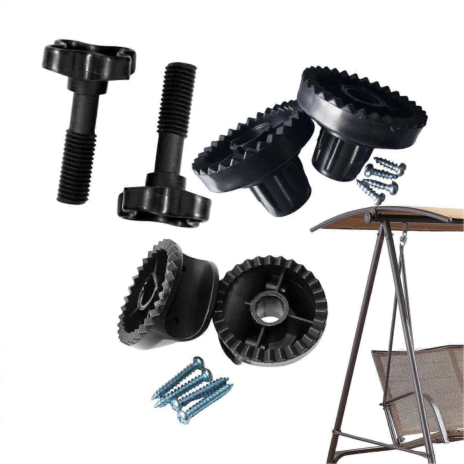 Porch Swing Canopy Replacement with Rustproof Outdoor Frame, Weatherproof Patio Swing  Kit