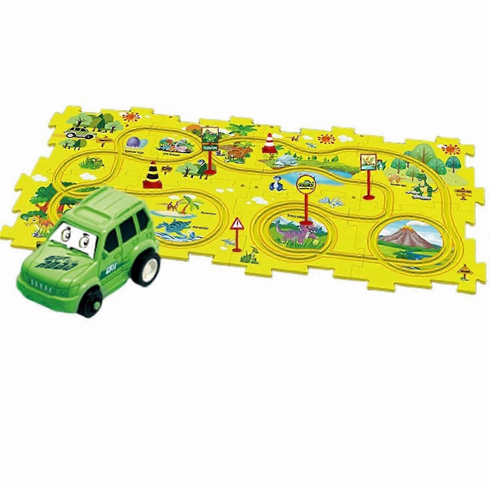 Creative DIY Assembly Electric Train Track Puzzle Playset for Children