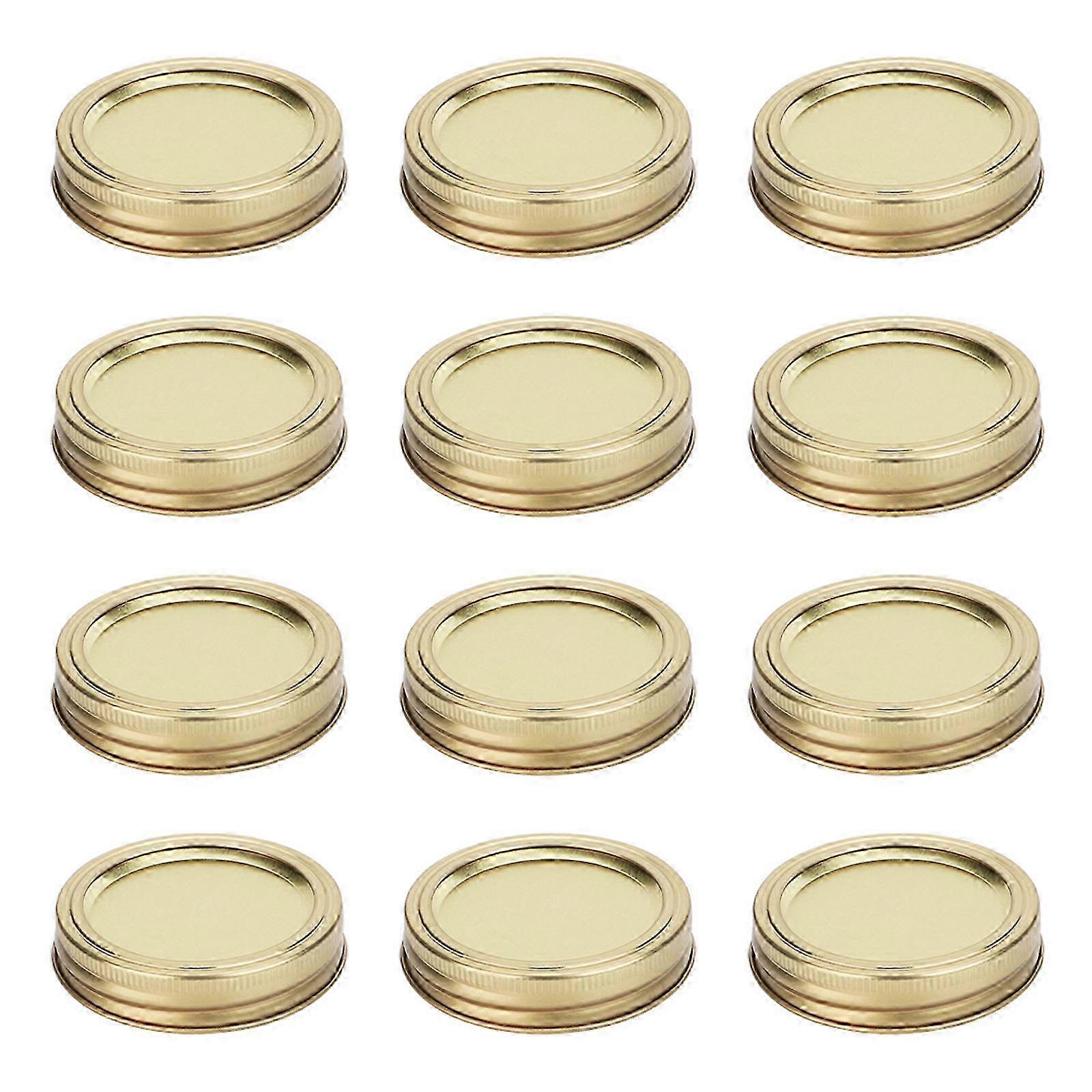 2026 Universal 12Set Mason Jar Canning Lids Bands Leak Proof