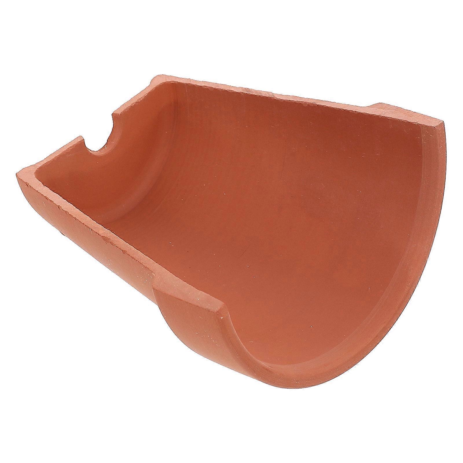 Tortoise Climbing Platform Reptile Hideout for Rest Brown Clay Material