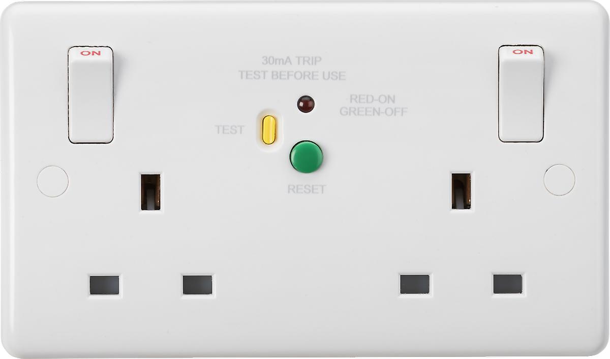 13A 2G DP RCD Switched Socket - 30mA (Type A) 230V IP20