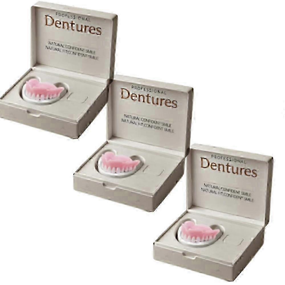 2025 1/2/3x Advanced Customized Full Denture Set, Silicone Reline Denture Set