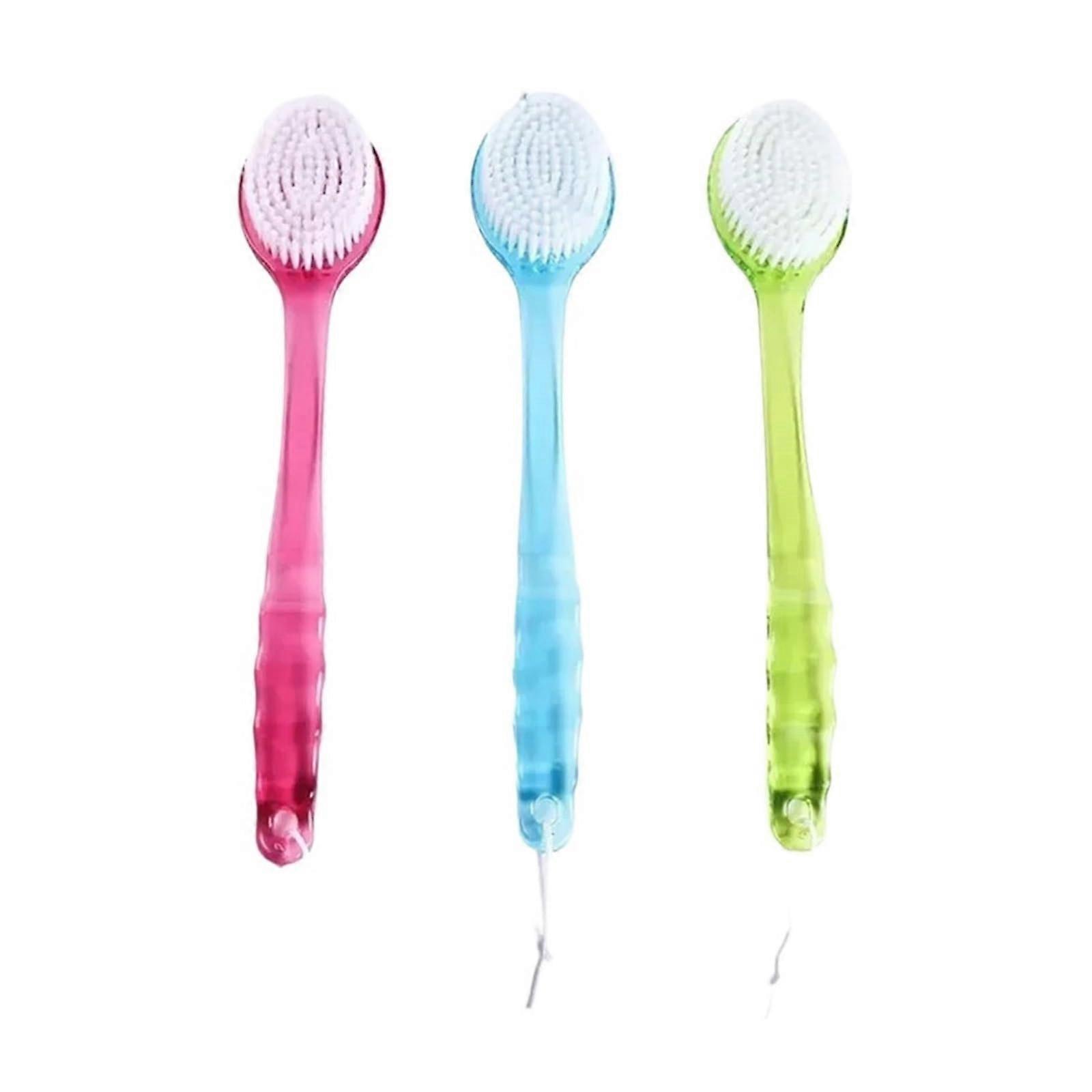 Bath Brush Long Handle Back Scrubber for Shower with Gentle Exfoliation and Massage Function