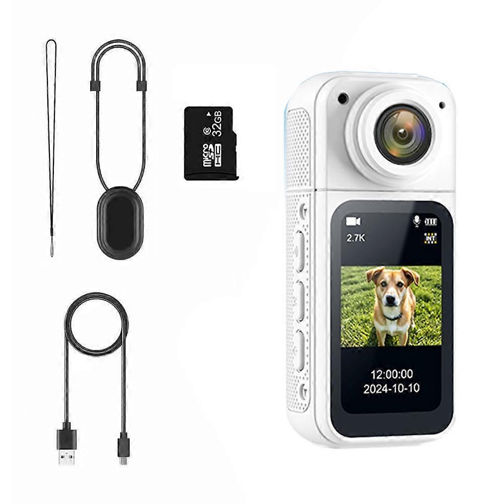 Thumb Camera 2.7K HD, 32G Card, White