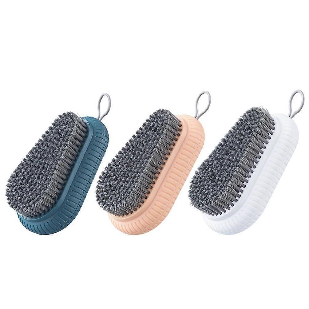 Nail Scrub Brush and Laundry Cleaning Brush Set with Soft Bristles, Ergonomic Handle, Hanging Loop