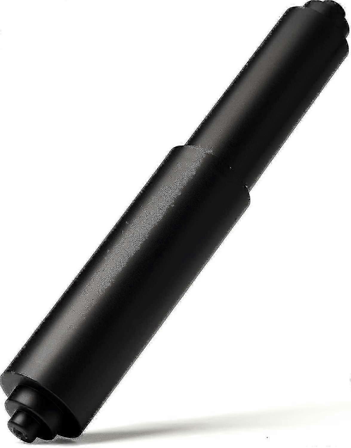 Spring Loaded Plastic Toilet Paper Holder Rod Replacement - 2-Pack, Black