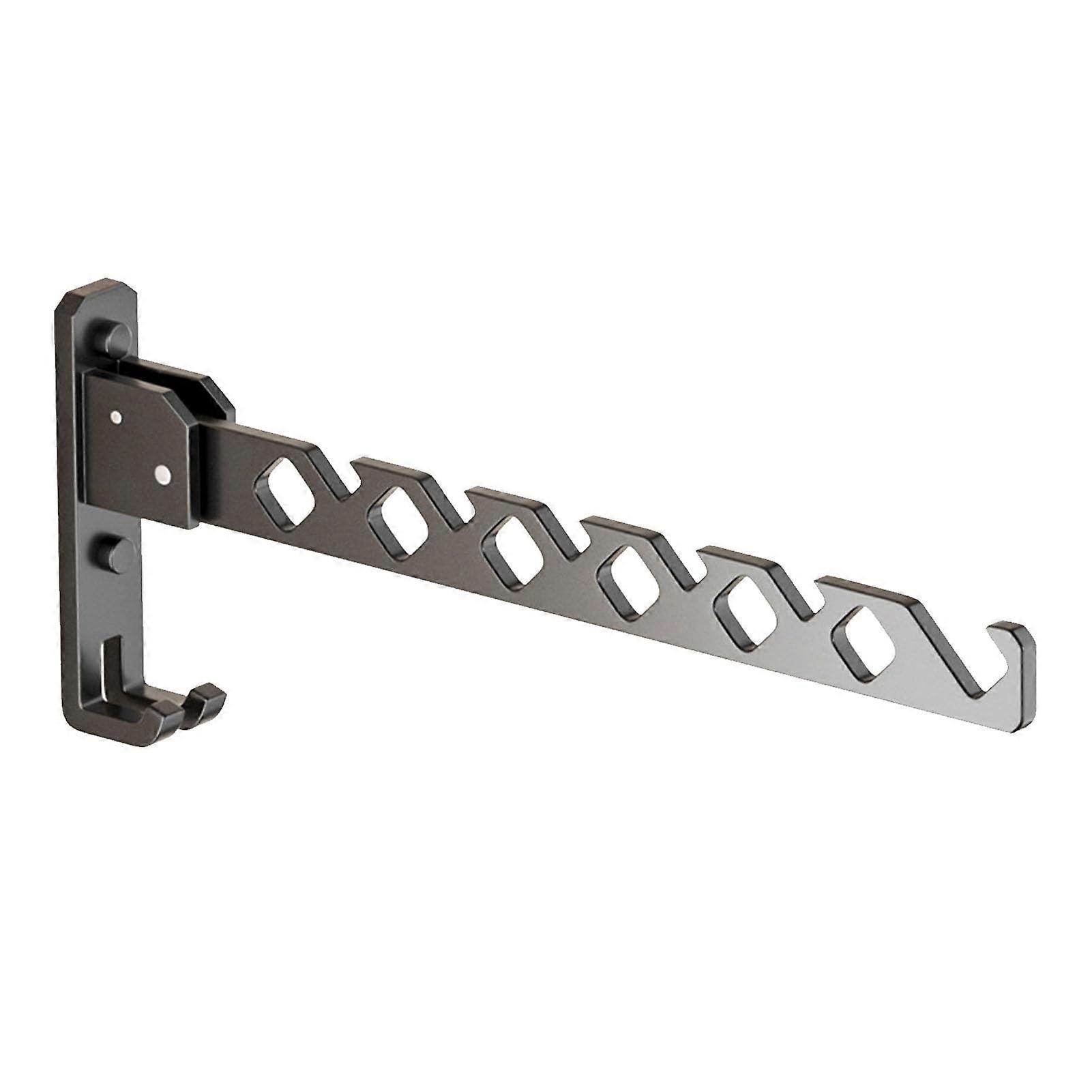 Wall Mounted Drying Rack Retractable Clothes Hanger Foldable No Drill Aluminum for Small Spaces