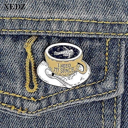 Unique Alien Astronaut Enamel Pin SpaceThemed Lapel Brooch for Backpack Jacket or Gift