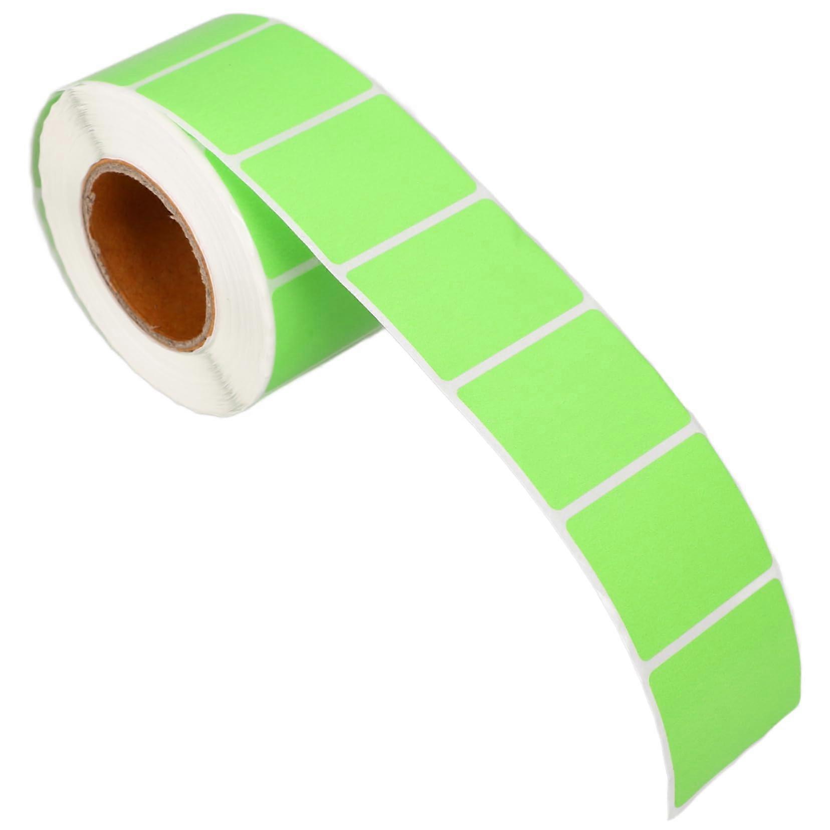 Thermal Label Stickers 4x3cm Scratch Resistant Green Direct Thermal Printer Labels Roll for Pricing