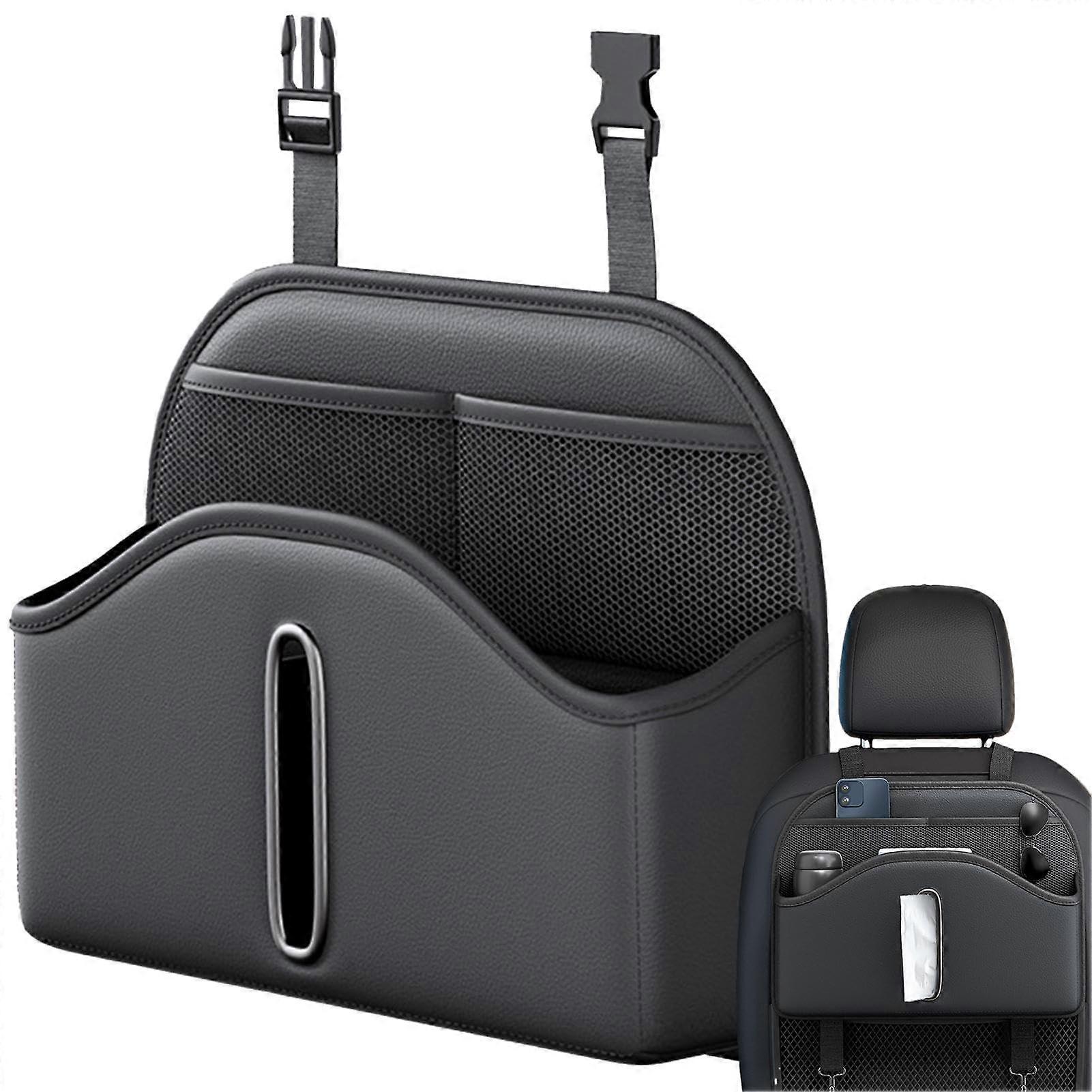 Car Backseat Organizer with MultiPocket Storage, Waterproof Design, Hooks and Tissue Dispenser